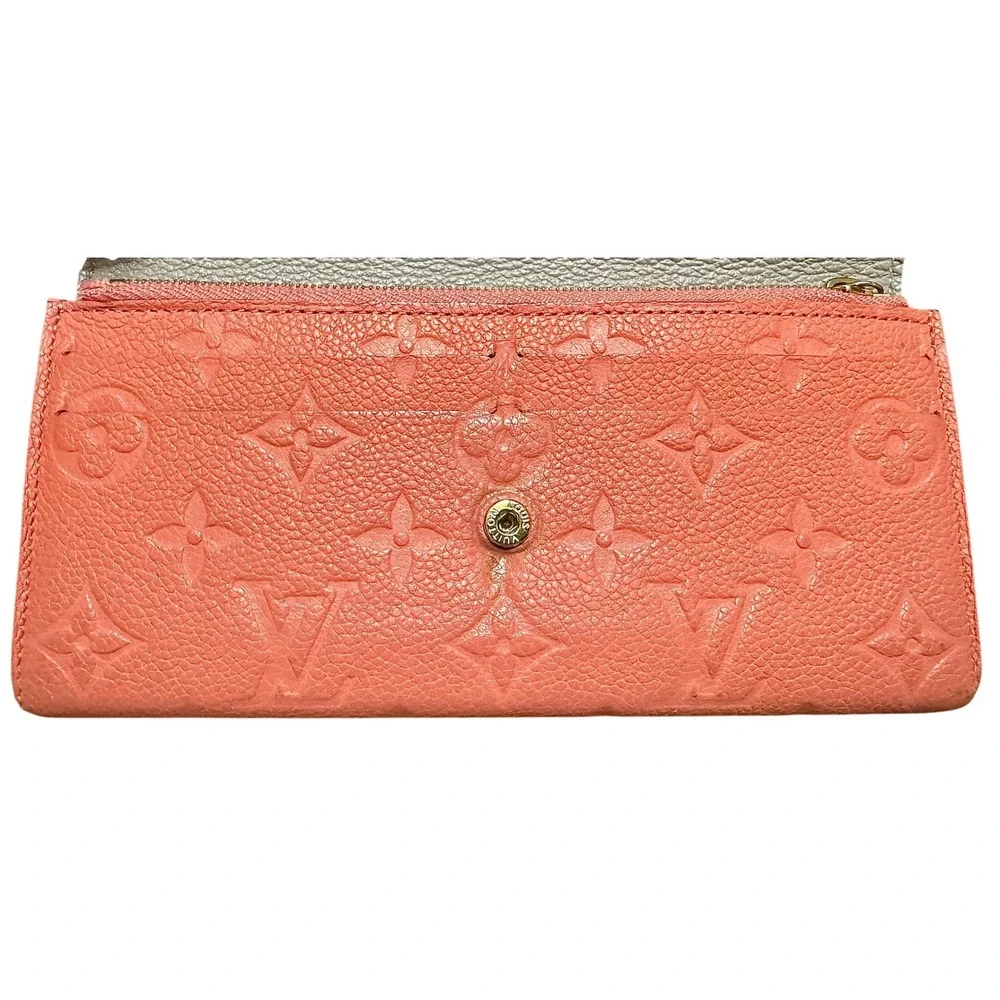 Louis Vuitton Emilie Wallet Monogram Empreinte Leather Pink M62370 CA1196